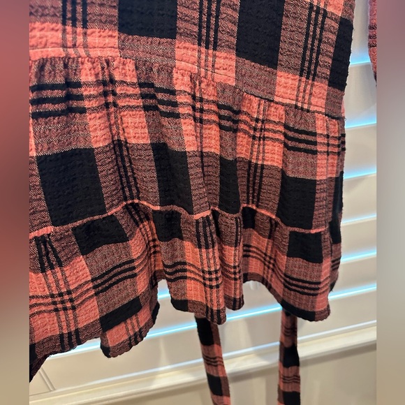 Cloth and Stone by Anthropologie mini dress. Red/black plaid. Size XS. - Picture 3 of 6